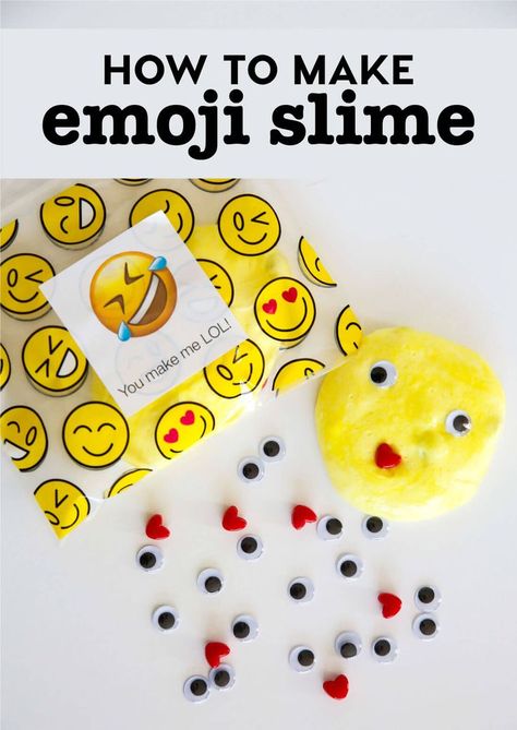 Learn how to make Emoji Slime with this super easy DIY recipe. Your kids will love to do a craft with you! Inside Activities, Make Emoji, Night Kids, Slime Recipes, Fun Crafts To Do, Sensory Table, Diy Recipe, Diy And Crafts Sewing, Valentines Art