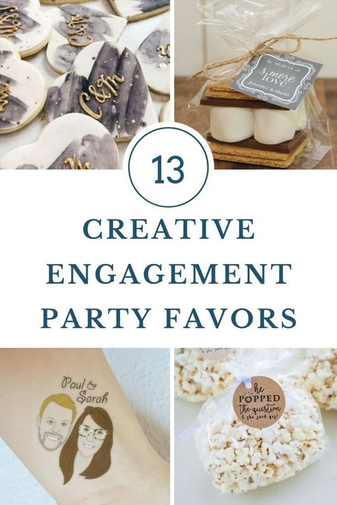 From customized wine glasses to s'mores kits, delight your guests with adorable engagement party favors they will be sure to remember forever. Ideas For Engagement Party, Casual Engagement Party, Customized Wine Glasses, Engagement Party Centerpieces, Engagement Party Guest, Small Engagement Party, Fun Engagement Party, Engagement Party Table, Engagement Party Decorations Diy