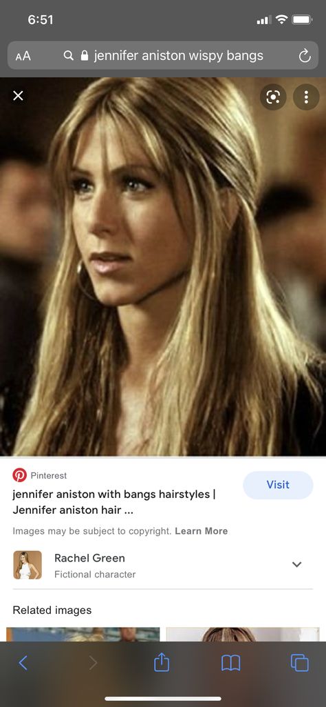 Rachel Green Hair Bangs, Rachel Green Bangs, Jennifer Aniston Bangs, Rachel Green Hair, Bangs Haircut, Jeniffer Aniston, Feminine Urge, Jennifer Aniston Hair, Blonde Bangs