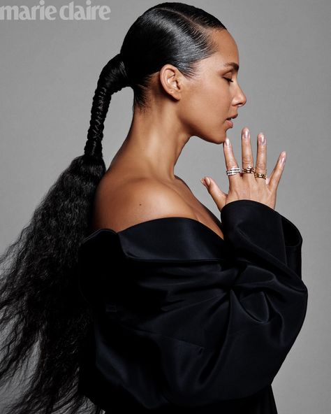 Long Hairstyles For Weddings, Gala Hairstyles, Marie Claire Magazine, Janelle Monáe, Editorial Hair, Alicia Keys, Hair Ponytail Styles, Ponytail Styles, Artistic Hair