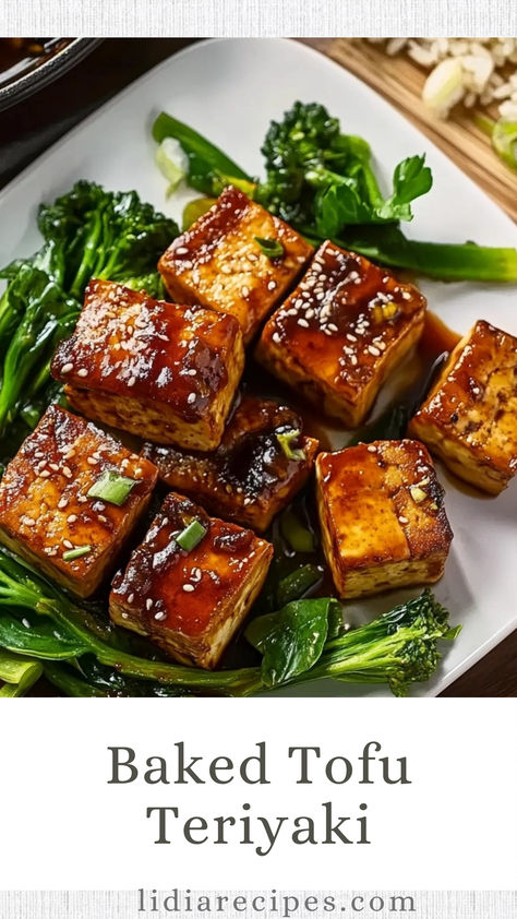 🌟🍴 Sweet, tangy, and oh-so-delicious—Baked Tofu Teriyaki is your go-to recipe for a healthy and flavorful meal! 🌿✨ Crispy tofu meets a rich teriyaki glaze, creating the perfect balance of taste and texture. Great for vegans and anyone looking for a guilt-free indulgence! 😋🍯  #BakedTofu #TeriyakiDelight #HealthyAndTasty #VeganEats #SweetAndSavory #PlantBasedGoodness #WholesomeFood #FlavorfulMeals #EasyVeganRecipe #TofuLovers 🍱🌟 Tofu Recipes Baked, Baked Tofu Recipes, Crispy Teriyaki Tofu, Bake Tofu, Tofu Baked, Comfort Foods Healthy, Tofu Teriyaki, Crispy Baked Tofu, Tofu Recipes Healthy