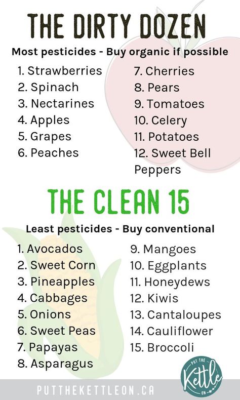 Non Toxic Food List, Living Foods, Lack Motivation, The Dirty Dozen, Clean 15, Dirty Dozen, Läcker Mat, Eco Friendly Living, Kitchen Cleaning