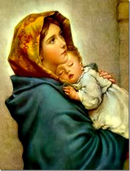 Famous "Madonna of the Streets" painting, called the Madonnina in Italian. The original has been lost! Painted by Italian artist Robert Ferruzzi. Corpus Domini, Street Pictures, Mother Images, Mama Mary, Blessed Mother Mary, San Francesco, Child Jesus, Mary And Jesus, Madonna And Child