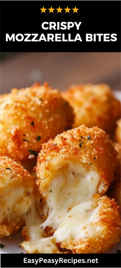 What To Make With Fresh Mozzarella, Cheesy Parmesan Mozzarella Bites, Fresh Mozzarella Recipe Meals, Fresh Mozzarella Appetizers, Cheesy Foods, Mozzarella Bites, Italian Appetizers Easy, Italian Soups, Italian Recipes Appetizers