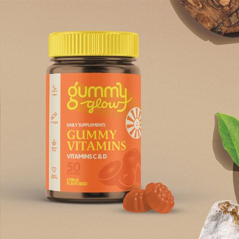 Vitamin Label Design, Vitamin C Packaging Design, Gummies Packaging Design, Vitamin Packaging Design, Gummy Packaging, Jelly Packaging, Vitamin Packaging, Gummies Packaging, Vitamin Design