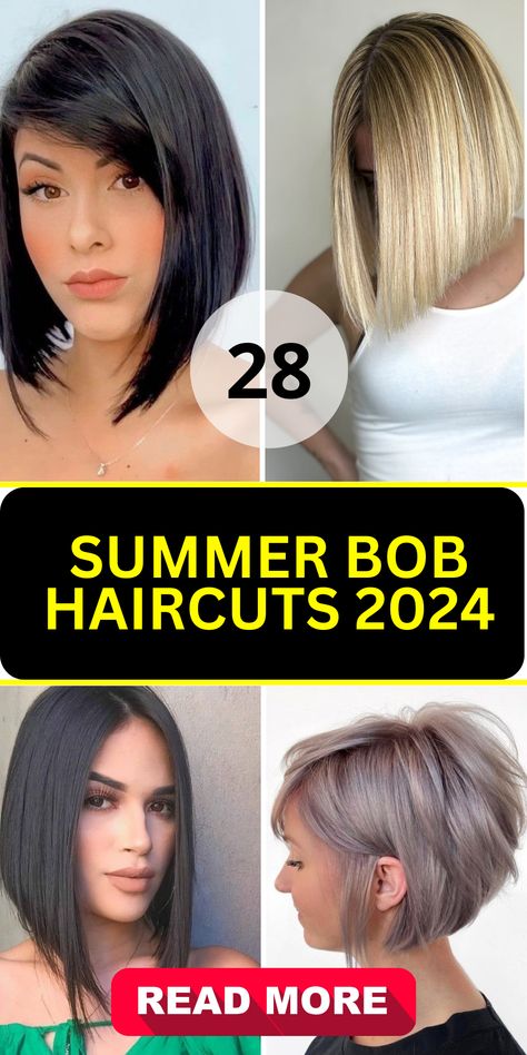 Top 28 Summer Bob Haircuts 2024: Trendy Styles for Every Woman - divagaze.com Stacked Haircut, Summer Bob, Haircuts 2024, Short Bob Styles, Long Bobs, Beach Wave Hair, Lob Haircut, Trendy Short Haircuts, Short Choppy Hair