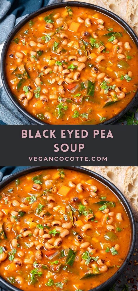 Soup Recipe With Ham, Blackeyed Pea Recipes, Recipe With Ham, Black Eyed Pea Soup, Pea Soup Recipe, Ham Hocks, Black Eyed Pea, Bean Soup Recipes, Vegan Soup Recipes