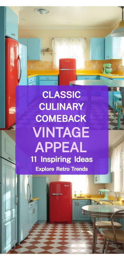 Vintage kitchen design Retro Kitchens 50's, Kitchen Aesthetic Vintage, Classic Appliances, Retro Countertops, Retro Kitchen Ideas Vintage, 50s Kitchen Vintage, 1930 Kitchen, Vintage Kitchen Design, 1950’s Kitchen