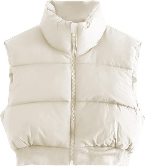 Short Puffer Vest, Cropped Puffer Vest, Winter Puffer Vest, Puffer Vest Jacket, Sleeveless Puffer, Wide Leg Lounge Pants, Padded Gilet, Bodycon Sweater, Womens Puffer Vest