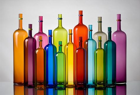 Colors And The Impact They Have On Art: 25 Colorful Pictures - Bored Art Colored Bottles, Color Factory, Colored Glass Bottles, زجاج ملون, Glas Art, Rainbow Glass, Gorgeous Glass, Bottles And Jars, World Of Color