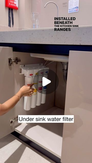 Water Filter Under Kitchen Sink, Hidden Water Purifier In Kitchen, Water Storage Ideas Home, Water Filter In Kitchen Cabinet, Kitchen Cabinets India, Under Sink Water Filter, Under Kitchen Sink, Sink Water Filter, Unclog Drain