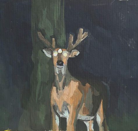 u look like a deer in headlights ! Deer God Art, Cryptid Painting, Not Deer Cryptid, Deer In Headlights Drawing, Creepy Deer, Deer Creepy, Creepy Deer Art, Creepy Deer Aesthetic, Appalachian Gothic