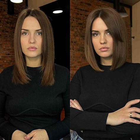 Side Part Lob Straight, Lob 2023 Straight, Lob With Glasses, Textured Lob Straight Hair, Long Bob Haircuts Straight Fine Hair, Collarbone Length Lob, 2023 Lob, Sleek Lob, Lob Straight