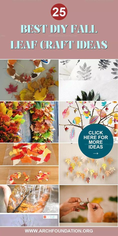 DIY fall leaf crafts capture the essence of autumn with their vibrant colors and textures. These projects offer a fun and accessible way to bring the natural beauty of the season indoors. From wreaths to table centerpieces, the creative possibilities with fall leaves are nearly limitless. Start crafting today to bring a bit of autumn warmth to your home. Crafts With Fake Leaves, Fall Leaves Centerpiece, Leaf Diy Crafts, Dry Leaf Art Ideas, Crafts With Fall Leaves, Diy Leaf Decor, Fall Leaves Crafts, Crafts With Leaves, Diy Fall Leaves