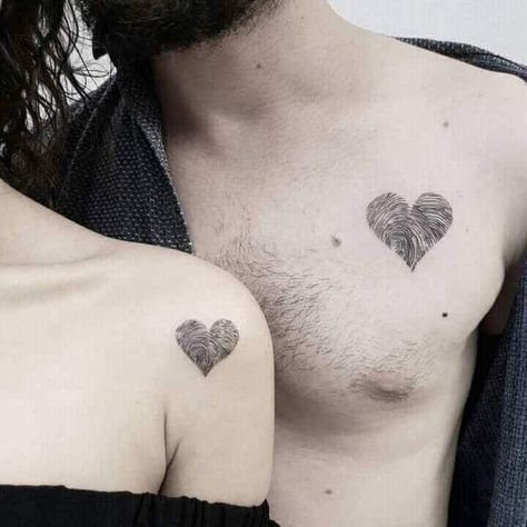 Couple tatto ideas. #tattos #couple tattos #cute tattos #aathsaa Matching Couples Tattoos, Fingerprint Heart Tattoos, Fingerprint Tattoos, Tattoos Inspo, Couples Tattoos, Couple Matching Tattoo, Simple Tattoo Designs, Matching Couple Tattoos, Make Tattoo