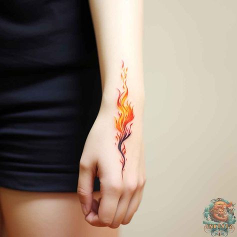 I Am The Fire Tattoo, Flame Line Tattoo, Fire Tattoo Designs, Flame Tattoo, Maladaptive Daydreaming, Flame Tattoos, Fire Tattoo, Matching Tattoo, Hand Wrist