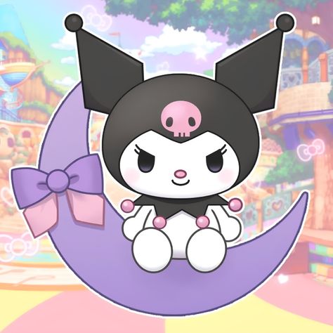 - Kuromi's Live2d model 💜🖤 Hello Kitty Printables, Walpaper Hello Kitty, Hello Kitty Themes, Birthday Cake Topper Printable, Hello Kitty Art, Sanrio Wallpaper, Cartoon Embroidery, Sanrio Kuromi, Hello Kitty My Melody