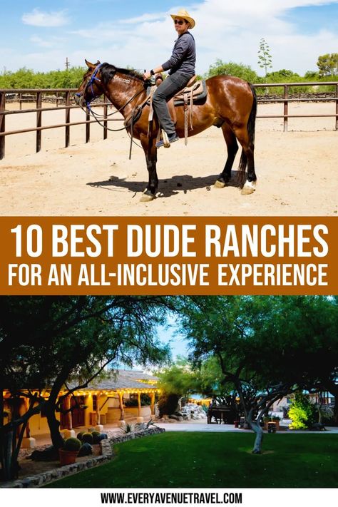 10 Best Dude Ranches For An All-Inclusive Experience ⋆ Every Avenue Travel Family Dude Ranch Vacations, Dude Ranch Vacation All Inclusive, Greenhouse Pond, Road Trip Car Games, Texas Vacation Ideas, Texas Vacation Spots, Dude Ranch Vacation, Birthday Vision Board, Dude Ranch Vacations