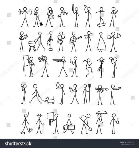 How To Draw Cute Stick Figures, Cute Stick People, Stick Figure Tattoo, Stick Men Drawings, Visual Note Taking, Stick Drawings, Stick People, Person Drawing, Stick Figure Drawing