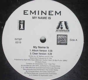 Listed today: Eminem - My Name Is 12" #Vinyl ** Rare promo release. Condition is VG+, only $3.95 #Eminem #Discogs #Interscope #VinylRecords https://www.discogs.com/sell/item/494042413 Eminem Vinyl, Eminem Cd, Eminem My Name Is, Eminem Songs, Are You Bored, Cd Crafts, My Name Is, Eminem, Music Record