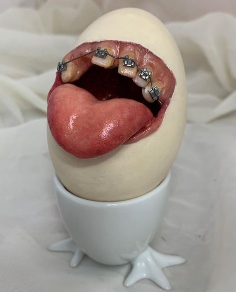 1,054 Likes, 18 Comments - JENNIFER SUTHERLAND (@sutherlands_underland) on Instagram: “Awww such a cute little scrambled egg! 😏🥚❤️🦷 #yolkmouth #goose egg #realegg #teeth #dentist #braces…” Teeth Dentist, Scrambled Egg, Scrambled Eggs, Braces, Egg, Ethnic Recipes, On Instagram, Instagram