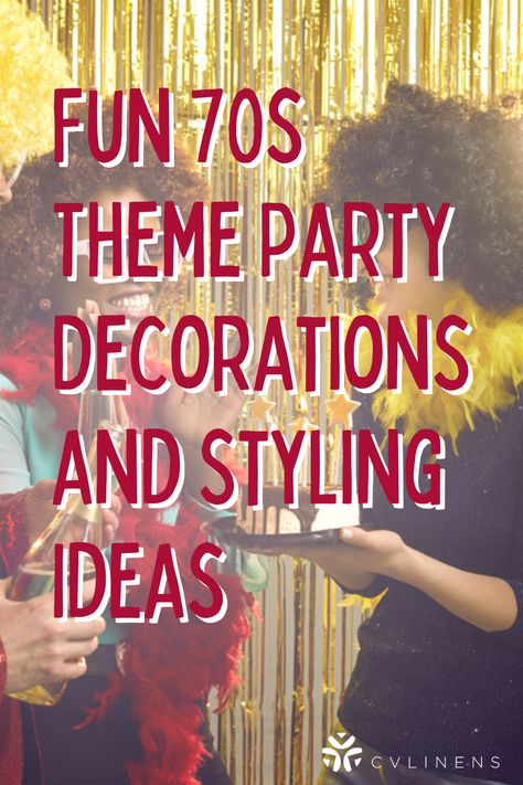 Get your boogie on with these 70s themed party styling ideas! Set the mood with disco ball balloons, neon lights, and vintage vinyl records. Your guests will love the retro vibe! event decor event decorating ideas party aesthetic party decorations party ideas party decor Retro 70s Party Decor, 70s Disco Party Decorations Ideas, Retro Theme Birthday Party, 1974 Party Theme, 1970 Birthday Party Ideas, Vintage Theme Party Decoration Ideas, 1974 Themed Party, 1970s Party Decorations, 70 Party Ideas Decoration