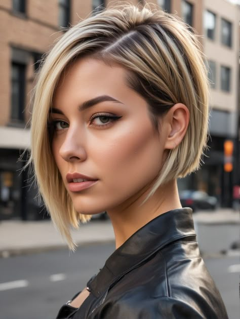 Undercut Bob Fine Hair, Inverted Undercut Bob, Under Cut Bob For Woman, Bob Hair With Undercut, Inverted Bob Hairstyles With Undercut, Bob With Shaved Undercut, Angled Bob With Undercut, Growing Out Undercut Hairstyles, Undercut Bob Thick Hair