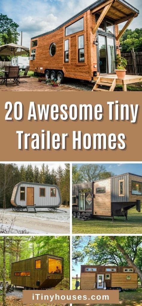 Tiny Homes On Trailers, Mobile Tiny House Trailers, Tiny Trailer House, Trailer Home Ideas, Semi Trailer Tiny House, Industrial Tiny House, Tiny Home Trailer, Small House Trailer, Tiny House Trailer Plans