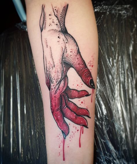 Mouth Tattoo, Blood Tattoo, Sketchy Tattoo, Hand Anatomy, Scary Tattoos, Dagger Tattoo, Skull Hand, Tattoo Flash Art, Snake Tattoo