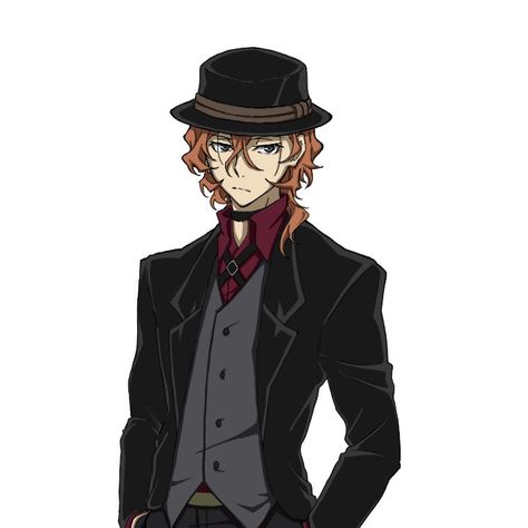 Bungou Stray Dogs Chuya, Nakahara Chuuya, Dog Comics, Chuya Nakahara, Anime Boy Hair, Chuuya Nakahara, Fancy Hats, Dazai Osamu, Anime Reccomendations