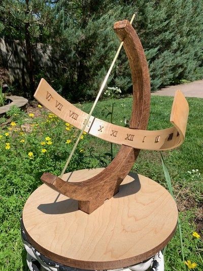 The Equatorial Sundial : 8 Steps (with Pictures) - Instructables Diy Sundial, Solar Time, Seasonal Changes, Diy Gadgets, Mechanical Clock, Sundials, Wall Clock Design, Router Table, Woodworking Plans Free