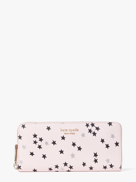 spencer confetti stars slim continental wallet | Kate Spade New York Trendy Outfits For Teens, Kate Spade Wallet, Christmas 2020, Keep On, Kate Spade New York, Outfits For Teens, Continental Wallet, Confetti, Zipper Pocket