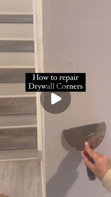 How To Patch Drywall Corners, How To Repair Drywall, Drywall Ideas, Painting Essentials, Old House Decorating, Drywall Corners, Putty Knife, Drywall Tape, How To Patch Drywall