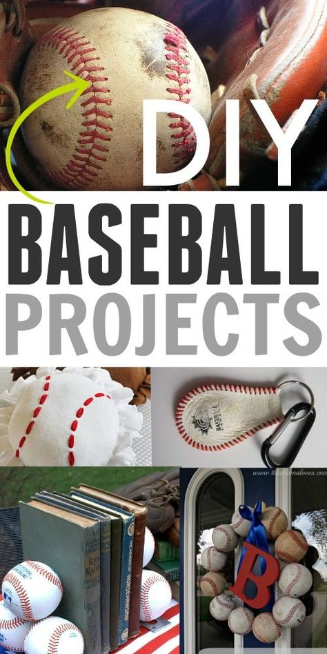 Baseball Project, Baseball Bedroom, Softball Crafts, Baseball Coach Gifts, Baseball Wreaths, Baseball Crafts, Baseball Room, Baseball Decor, Sport Craft