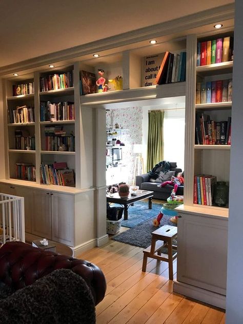 Closet And Library Combo, Window Seat Ideas, Game Room Ideas, Floor To Ceiling Bookshelves, Home Library Rooms, Productive Work, Built In Shelves Living Room, Home Library Design, Home Office Ideas