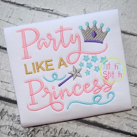 Princess Embroidery, Designs By Juju, Types Of Embroidery, Prince And Princess, A Princess, Holiday Design, Applique Designs, Embroidery Machine, Baby Gift