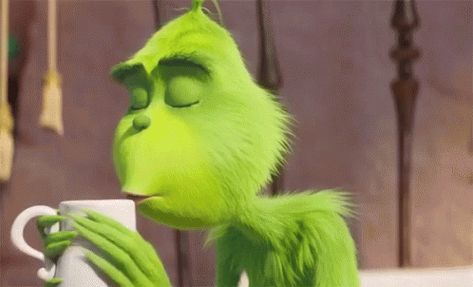 Sip Drink GIF - Sip Drink Coffee - Discover & Share GIFs Christmas Wallpaper Gif, Drinking Gif, Drink Coffee, The Grinch, Christmas Wallpaper, Grinch, Animated Gif, Funny Gif, Good Morning