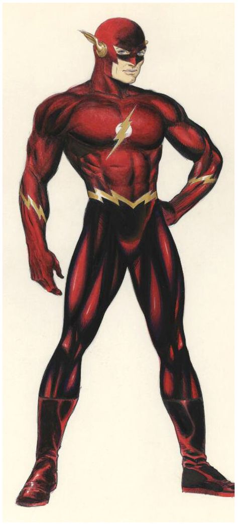 The Flash 1990 concept design by Dave Stevens Cw Flash, Dave Stevens, Flash Costume, Spiderman Wallpaper, Flash Comics, Team Flash, Dc Rebirth, Flash Tv Series, Kid Flash