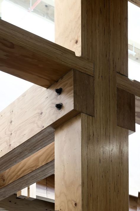 Timber Frame Joinery, Timber Architecture, Timber Frame Construction, Joinery Details, Wood Architecture, Timber Beams, Wood Joints, Timber Structure, Wood Joinery