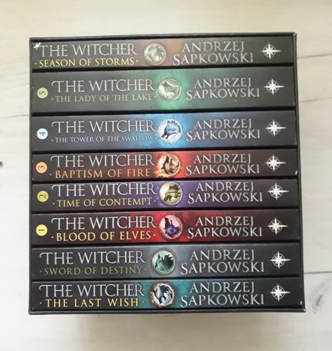 Witcher series The Witcher Book Series, Witcher Books, Witcher Series, Witcher Geralt, The Witcher Wild Hunt, The Witcher Geralt, Book Wishlist, The Witcher Books, Tbr List