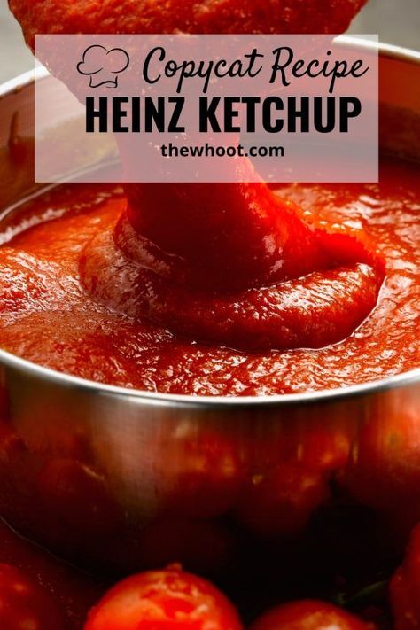 Copycat Heinz Ketchup Recipe, Ketchup Recipe For Canning, Catsup Recipe, Heinz Ketchup Recipe, Homemade Tomato Ketchup, Tomato Ketchup Recipe, Homemade Ketchup Recipes, Brioche Donuts, Homemade Ingredients