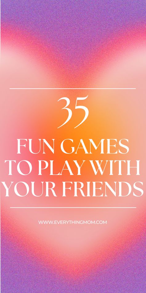 Looking for new games to play with your friends? This list of 35 fun game ideas will make every hangout a blast! From classic games to creative challenges, there’s something for every group and occasion. Whether you’re chilling at home or hosting a party, these exciting games are perfect for bonding and laughs. Check out these fun game ideas now and spice up your next get-together! Challenges To Do With Friends Games, Games To Play With Cousins Indoor Fun, What To Play With Friends, Fun Games To Play With Three People, Games To Play With Friends At Home, Challenges To Do With Friends At Home, Game Ideas With Friends, Activities With Friends At Home, Games To Play With Family At Home