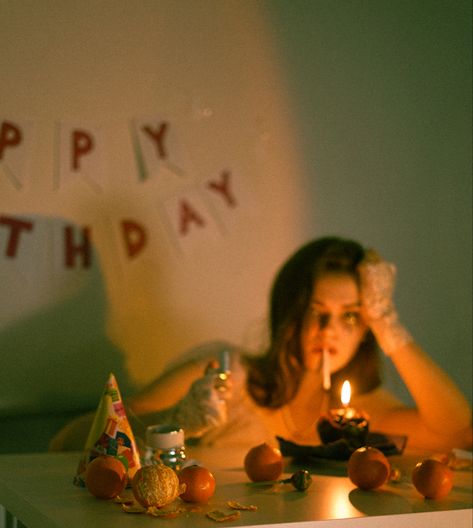 Pity Party Aesthetic Photoshoot, Messy Photoshoot Ideas, Birthday Photo Aesthetic, Pity Party Photoshoot, Bday Pics Ideas, Birthday Self Portrait, Birthday Pics Ideas, Bday Aesthetic, Birthday Portraits