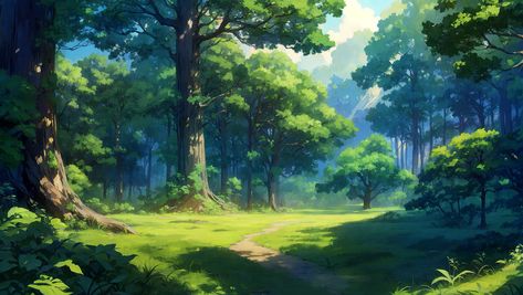 Fantasy Landscape Computer Wallpaper, Fantasy Ipad Wallpaper, Fantasy Background Landscape, Game Cinematic, Fantasy Forest Landscape, Hd Landscape, Japanese Forest, Landscape Painting Tutorial, Fantasy Background