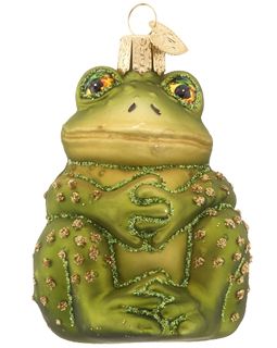 Did you have to kiss a few frogs before you found your Prince Charming?  Let him know that your frog kissing days are over this Valentine's Day with this adorable glass frog ornament!  What a fun and unique way to tell him how happy you are that you finally met him!  Buy it now at www.ornamentshop.com for only $10.99. Frog Christmas, Frog Stuff, Palm Leaf Art, Frog Ornaments, Glass Frog, Elf Art, Handcrafted Ornaments, Christmas Tree Art, Cool Christmas Trees