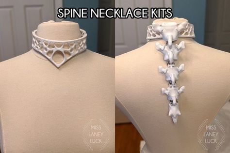 Spine Clothing, Bones Accessories, Spine Necklace, Neck Accessories Jewelry, Skeleton Accessories, Skeleton Spine, Exo Skeleton, 3d Tiskárna, Viking Cosplay