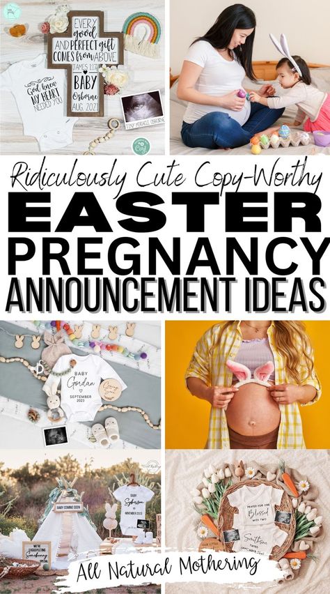 Pregnancy Tips to start your pregnancy right with Cute Easter Pregnancy Announcement Ideas you'll love! Perfect to personalize or copy for baby 1, baby 2, or even baby 3 to share the news with family and friends. Easter pregnancy announcements you'll love! Easter Pregnancy Announcement Ideas, Spring Pregnancy Announcement Ideas, Pet Pregnancy Announcement, Spring Pregnancy Announcement, Easter Baby Announcement, Easter Pregnancy Announcement, Pregnancy Announcement Ideas, Early Pregnancy Signs, Baby Due Date