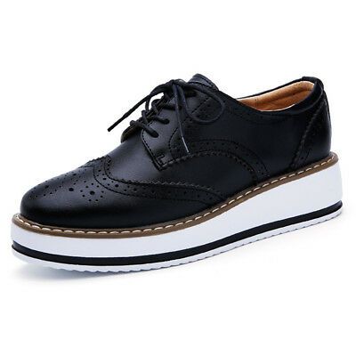 Brogue Shoes Women, Leather Shoes Women Flats, Oxford Platform Shoes, Women Brogues, Casual Oxford Shoes, Sporty Shoes, Women Platform Shoes, Orthopedic Shoes, Lace Up Flats