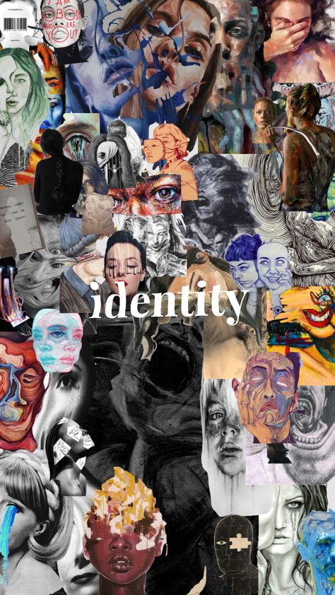 Multimodal Poster, Loreal Office, Collage Identity, Identity Collage, Identity Aesthetic, A Level Art Themes, Identity Artwork, Gcse Art Sketchbook, A Level Art Sketchbook