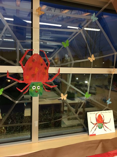 The Very Busy Spider Eric Carle Dramatic Play Eric Carle Decorations, Spider Dramatic Play, Bug Dramatic Play, Eric Carle Classroom Decor, Eric Carle Classroom Theme, Hungry Caterpillar Classroom, Spiders Preschool, Eric Carle Classroom, Eric Carle Art